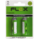 PILHA FLEX ALCALINA EM CARTELA C/ 2 AA