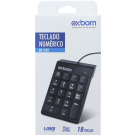 TECLADO NUMERICO USB EXBOM COM FIO BK-N30