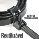 ABRAÇADEIRA DE NYLON REUTILIZÁVEL 7,6X200MM C/ 50UN. PRETA - HM