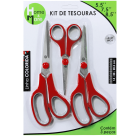 KIT DE TESOURA C/ 3UN HM - LINHA COLORIDA