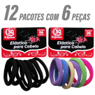 ELASTICO PARA CABELO - LACINHOS COLORIDOS 72 PCS