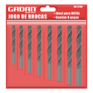 JOGO DE BROCAS PARA METAL C/ 8 PCS - GADAN