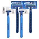 BARBEADOR ULTRA INOX 2 - 2 LÂMINAS CABO EMBORRACHADO CARTELA C/ 24 PCS - GADAN